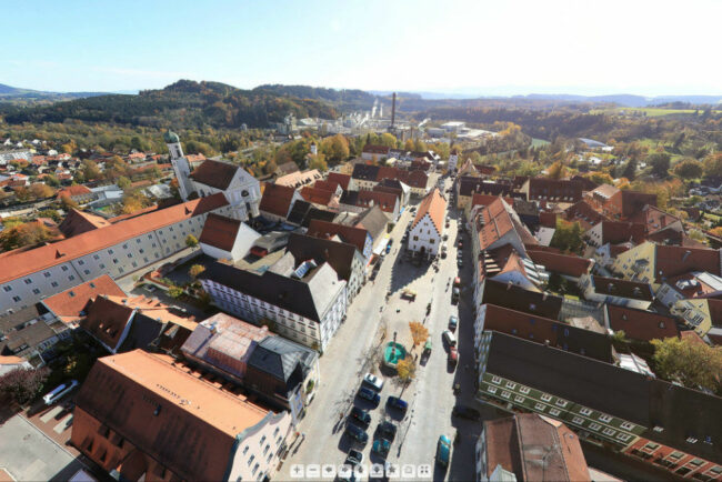 Luftaufnahme Panorama Altstadt Schongau