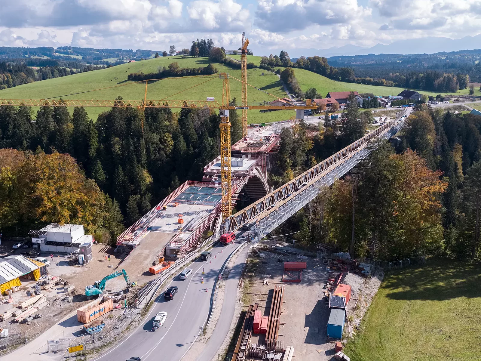 Baustelle der Echelsbacher Brücke bei Rottenbuch