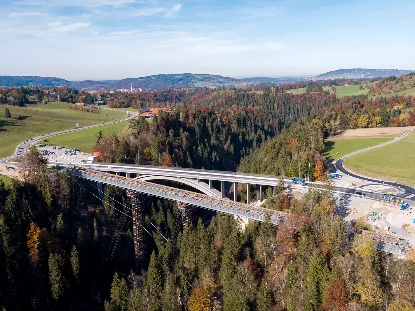 Baustelle der Echelsbacher Brücke bei Rottenbuch