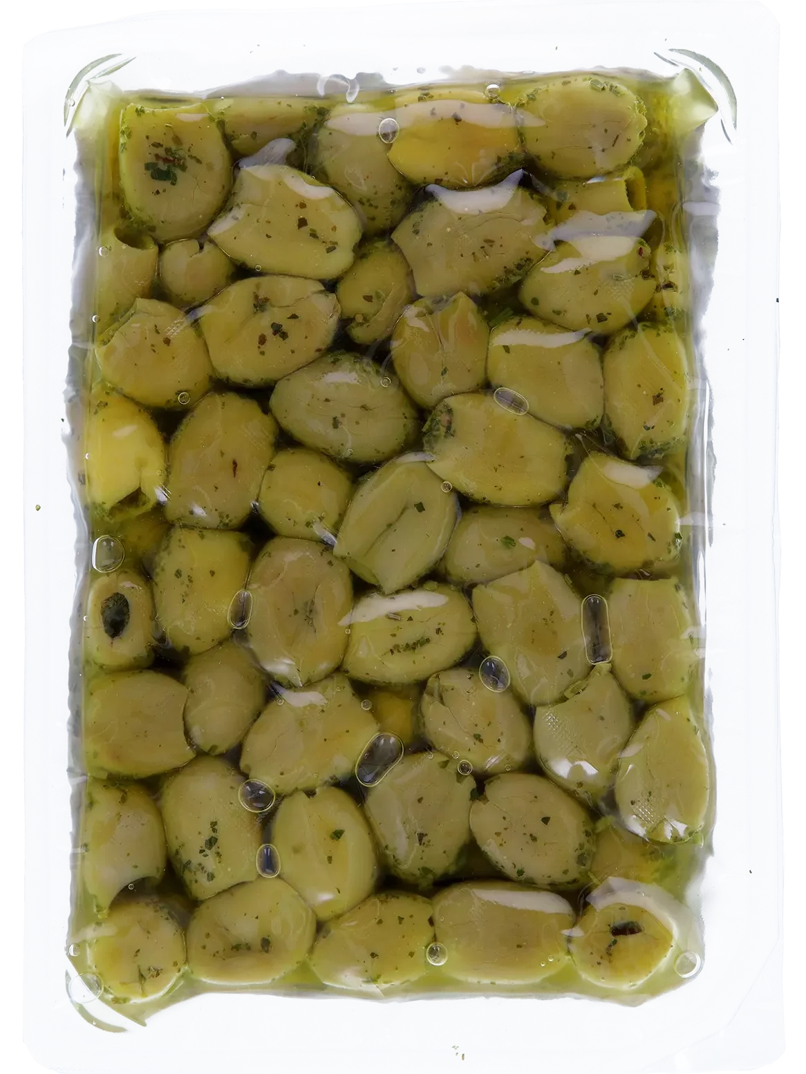 Produktfoto von Oliven verpackt