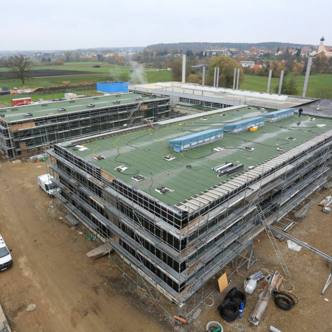 Baustelle bei der Firma Weishaupt in Schwendi