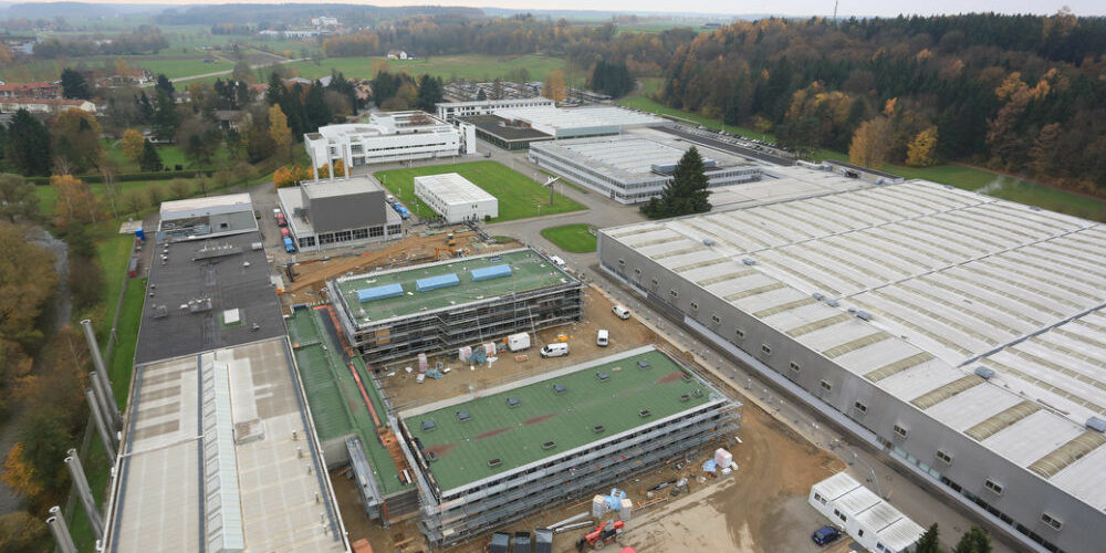 Baustelle bei der Firma Weishaupt in Schwendi