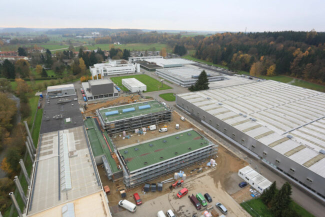 Baustelle bei der Firma Weishaupt in Schwendi