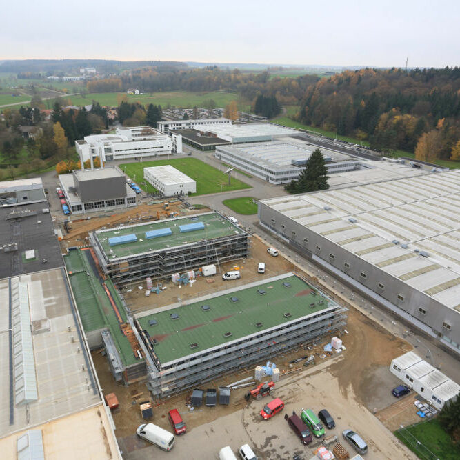 Baustelle bei der Firma Weishaupt in Schwendi