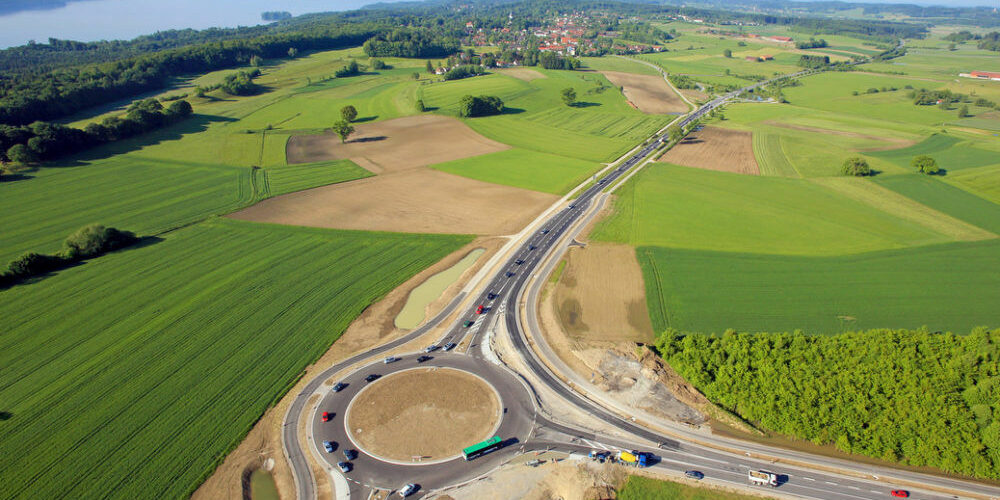 Kreisverkehr bei Pöcking