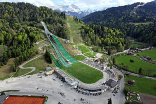 Skistadion mit Schanze in Garmisch-Partenkirchen