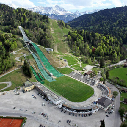 Skistadion mit Schanze in Garmisch-Partenkirchen