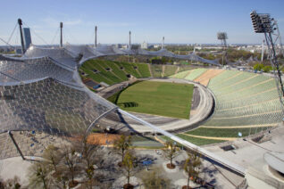 Luftaufnahme vom Olympiastadion München