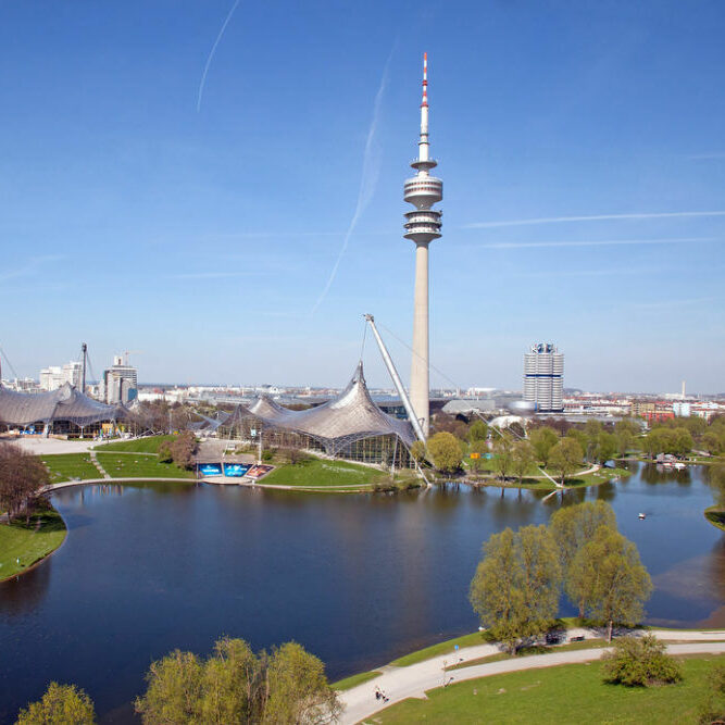 Luftaufnahme vom Olympiapark München