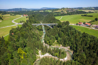 Echeslbacher Brücke bei Rottenbuch mit der Ammerschlucht