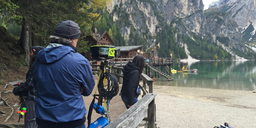 Dreharbeiten am Pragser Wildsee von Burg Schreckenstein