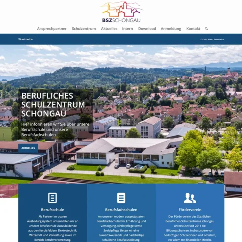 Website Berufsschule Schongau