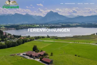 Website Ferienwohnungen Hopfensee