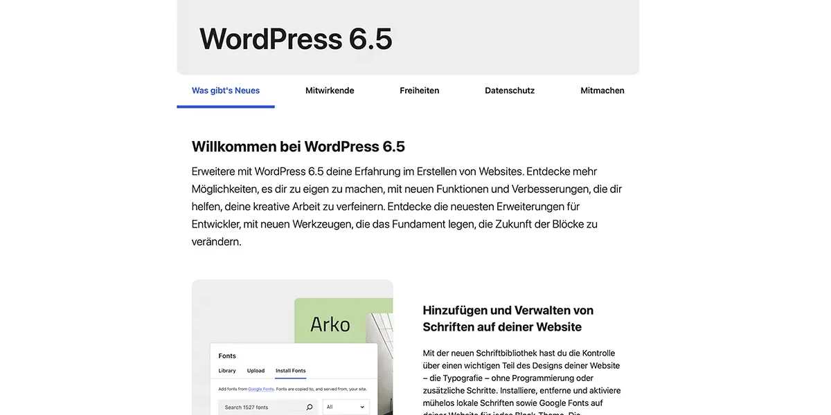 wordpress update 6.5