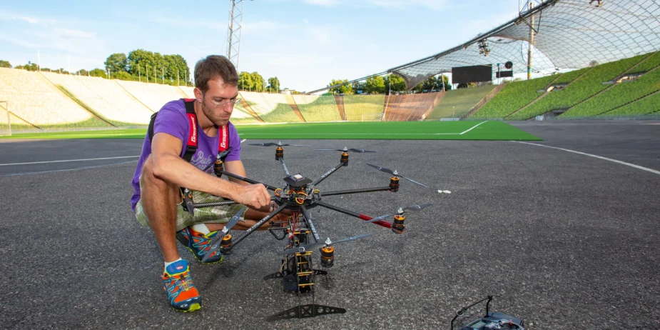 Oktokopter im Olympiastadion München
