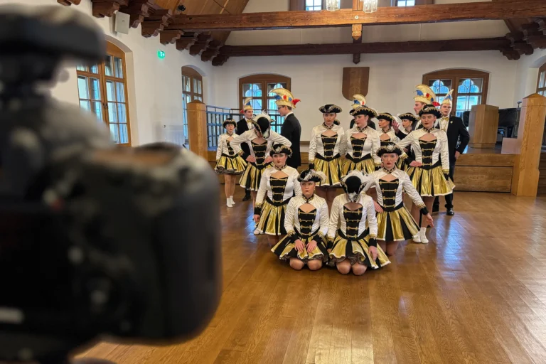 Prinzengarde beim Fotoshooting