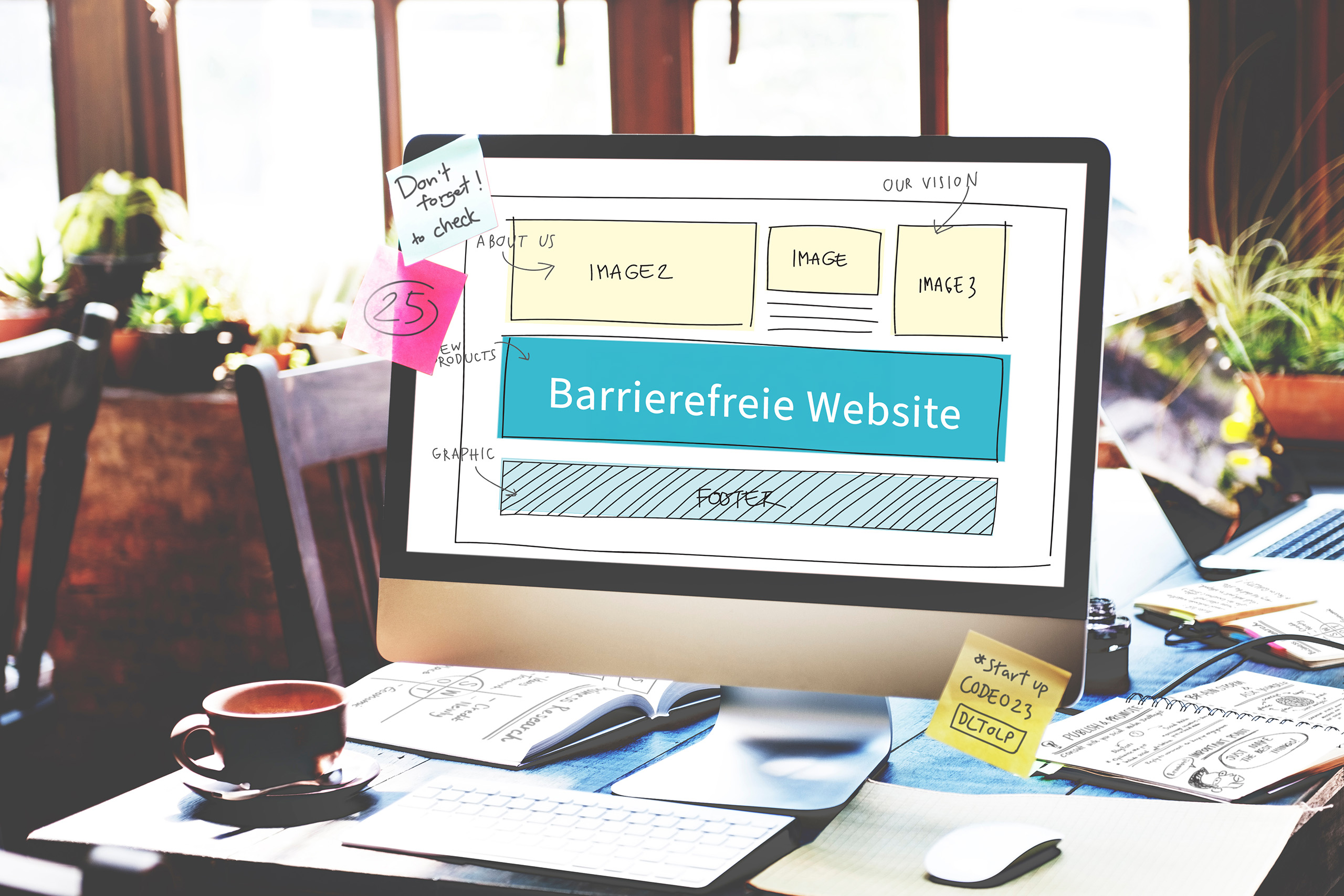 Symbolbild für eine barrierefreie Website